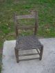 Antique Vintage Shaker Cane Chair Ladder Back Stool Mission Stickley Primitive 1800-1899 photo 4