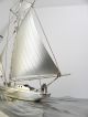 Finest Quality Antique Signed Japanese Sterling Silver Model Yacht Ship By Seki Other photo 2