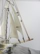 Finest Quality Antique Signed Japanese Sterling Silver Model Yacht Ship By Seki Other photo 6