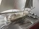 Finest Quality Antique Signed Japanese Sterling Silver Model Yacht Ship By Seki Other photo 7