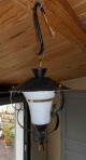 Vintage French Wrought Iron Lantern / Ceiling Light / Hanging Light Chandeliers, Fixtures, Sconces photo 4