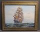 Vintage New Bedford H.  Silva Fernades Clipper Ship Maritime Oil Painting Nr Other photo 1
