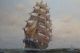 Vintage New Bedford H.  Silva Fernades Clipper Ship Maritime Oil Painting Nr Other photo 2