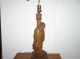 Antique Black Forest Hand Carved Table Lamp. Lamps photo 8
