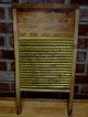 Antique National Washboard 801 Brass King Wood Primitive Other photo 2