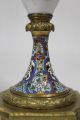 Antique 19thc Porcelain Painting French Champleve Enamel,  Gilt Bronze Ormolu Urn Urns photo 5
