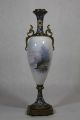 Antique 19thc Porcelain Painting French Champleve Enamel,  Gilt Bronze Ormolu Urn Urns photo 8