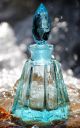 Bright Shining Queen Star - Light Blue Colour,  True Art Deco Czechoslovakia. Perfume Bottles photo 1