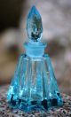 Bright Shining Queen Star - Light Blue Colour,  True Art Deco Czechoslovakia. Perfume Bottles photo 2