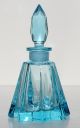 Bright Shining Queen Star - Light Blue Colour,  True Art Deco Czechoslovakia. Perfume Bottles photo 3