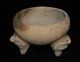 Pre - Columbian Diquis - Chiriqui Rattle Leg Tripod Bowl 3 1/4 