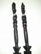 Two Antique African Hand Carved Ebony Black Wood Decorative Tribal Swords Spears Other photo 3