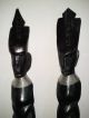 Two Antique African Hand Carved Ebony Black Wood Decorative Tribal Swords Spears Other photo 8