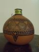 Ca.  1940 Trobriand Islands,  Massim,  Png Old Etched Gourd Lime Pot,  Hand Carved,  Rare Pacific Islands & Oceania photo 2
