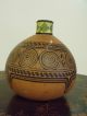 Ca.  1940 Trobriand Islands,  Massim,  Png Old Etched Gourd Lime Pot,  Hand Carved,  Rare Pacific Islands & Oceania photo 4