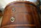 Antique Mahagony Inlay Veneer Round Sidetable Chest Two Drawer 2226 1900-1950 photo 6