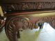 Antique Dark Mahogany And Green Marble Foyer Console Hallway Couch Table Post-1950 photo 4