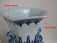 Rare Antique Chinese Porcelain Iron Red Blue And White Vase Dauguan Period Vases photo 7