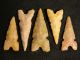 Of Five G - 8 Ancient Arrowheads Or Points Neolithic & Paleolithic photo 6