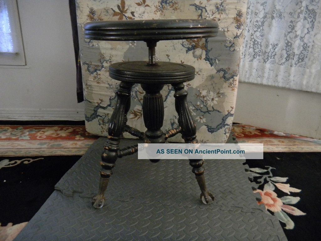 Antique Chas Parker Glass Ball And Claw Stool 1800-1899 photo
