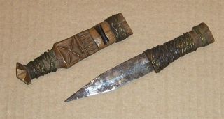 South Africa Old African Knife With Scabbard Shoona Ancien Couteau D ' Afrique photo
