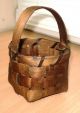 Antique Mini 4.  5 ' Willow Splint Buttocks Basket Manufactured Before 1940 Primitives photo 6