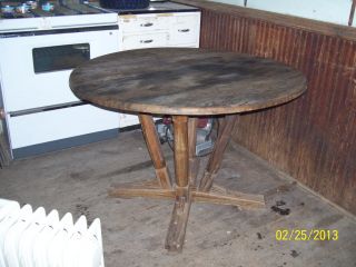 Antique Country French Raw Hardwood Dining Table photo