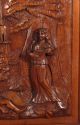 Large French Antique Deep Carved Architectural Panel Door Solid Walnut Wood Doors photo 2
