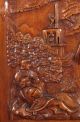 Large French Antique Deep Carved Architectural Panel Door Solid Walnut Wood Doors photo 3