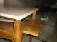 Rare & Unique Weiman Quality Tables Flawless Pink Mauve Marble Top Walnut End 1900-1950 photo 1