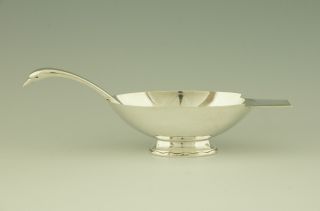 Art Deco Swan Sauce Boat By Fjerdingstad For Gallia Christofle France 1920. photo