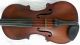 Antique Old Early Violin Flame One Piece Back Patina Full Size 4/4 Nr String photo 1
