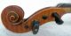 Antique Old Early Violin Flame One Piece Back Patina Full Size 4/4 Nr String photo 8