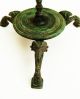 Roman Bronze Candelabrum - Lampstamp With Bronze Oil Lamp Negriod 100 - 300 A.  D. Roman photo 3