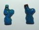 Two Egyptian Amarna Period Amulets Of ' Bes Playing The Tamborine ' Egyptian photo 3