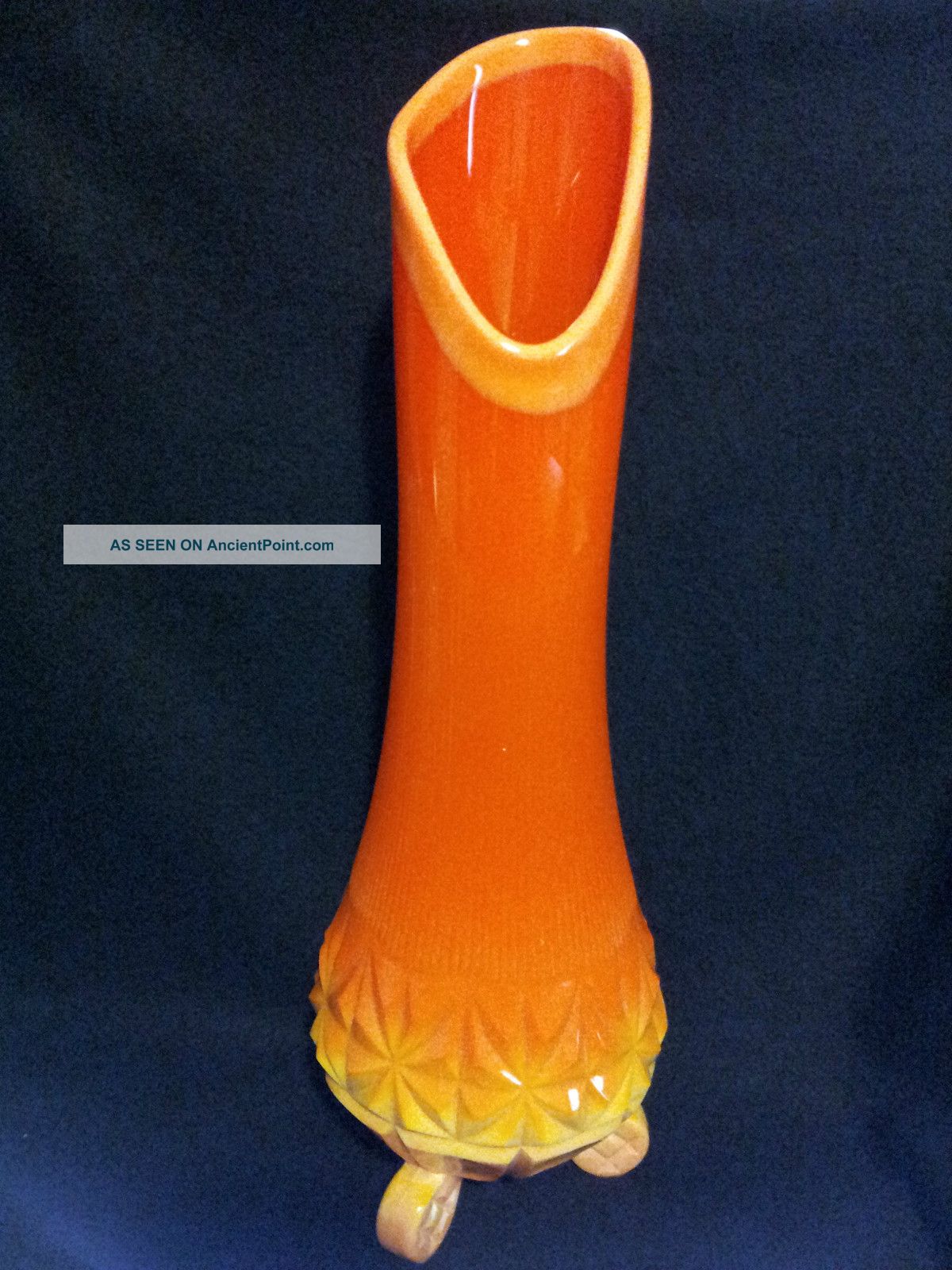 Vintage Retro Mid Century Tall Orange Vase Must See Vases photo