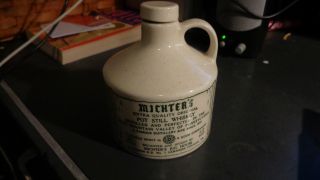 Michters Extra Quality Pot Still Whiskey Jug 1/2 Pint With Cork Stopper photo