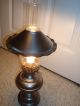 Vintage Victorian Barn Desk Electric Table Vanity Kitchen Lantern Lamp Pewter Lamps photo 5