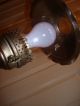 Vintage Victorian Barn Desk Electric Table Vanity Kitchen Lantern Lamp Pewter Lamps photo 7