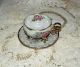 Royal Sealy China Iridescent With Roses Tri - Footed Tea Cup & Saucer Set / Japan Cups & Saucers photo 3