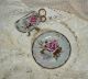 Royal Sealy China Iridescent With Roses Tri - Footed Tea Cup & Saucer Set / Japan Cups & Saucers photo 6