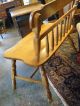 Vintage St Johns Inc Maple Bench American Cadillac Mich Wide Chair Backrest Wood 1900-1950 photo 9