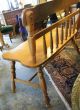 Vintage St Johns Inc Maple Bench American Cadillac Mich Wide Chair Backrest Wood 1900-1950 photo 4