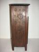 Antique Miniature Doll Wardrobe/armoire - French Breton Carved Provincial Style 1900-1950 photo 5