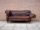 Antique 19thc Leather Chesterfield Sofa Drop Arm Hand - Full Tacked Restoration 1900-1950 photo 1
