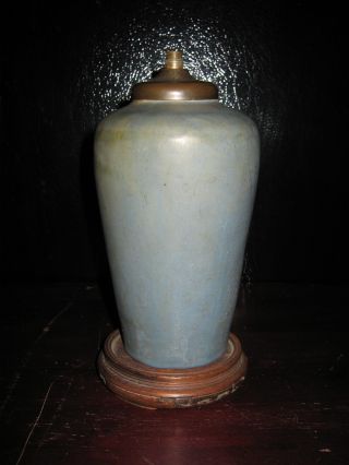 Rare Antique Arts And Crafts Pottery Lamp Vase photo