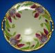 Antique Art Nouveau Porcelain Cake Plate Prussia Hand Painted Irises Gilt Signed Art Nouveau photo 1