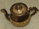 Antique Copper Lustreware Teapot W/lid - Circa 1850 - Unusual Bird (eagle) Handle Teapots & Tea Sets photo 1