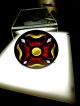 Hand Painted Rosette Stained Glass 1900-1940 photo 3