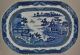Bridgeless Chinoiserie Blue And White Transferware 16 Inch Platter C 1800 Platters & Trays photo 1